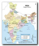 India Map in Italian