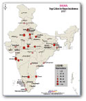  Top Cities by Rape Incidence in 2011