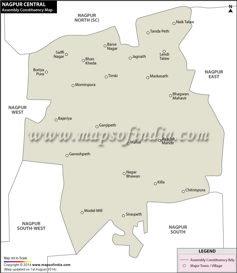 Nagpur Central Assembly Vidhan Sabha Constituency Map