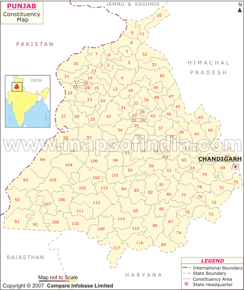 Punjab Assembly Constituency Map