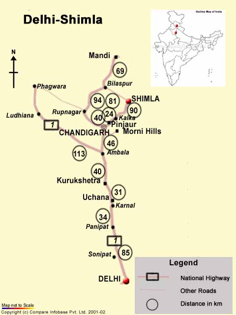 Map Shimla
