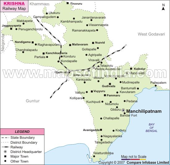 Krishna Railway Map