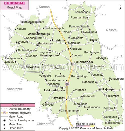 Cuddapah Road Map