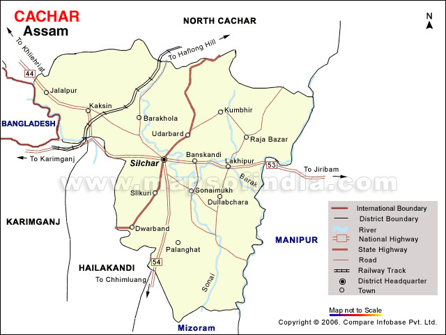 District Map of Cachar