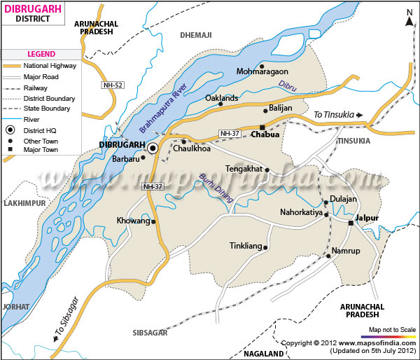 District Map of Dibrugarh 