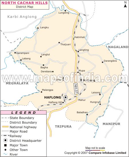 District Map of North Cachar