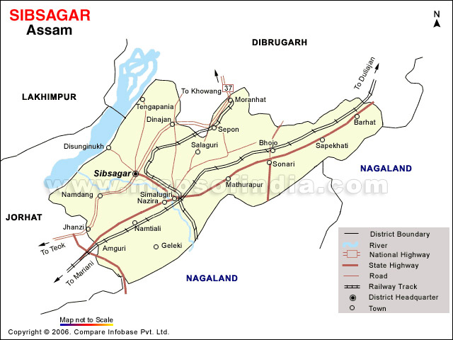 District Map of Sibsagar