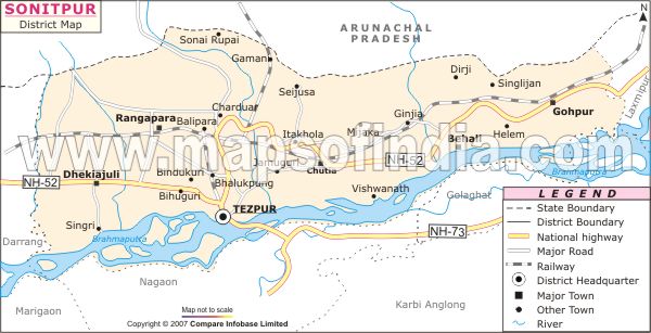 District Map of Sonitpur