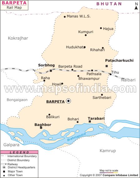 Railway Map of Barpeta