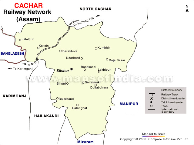 Railway Map of Cachar
