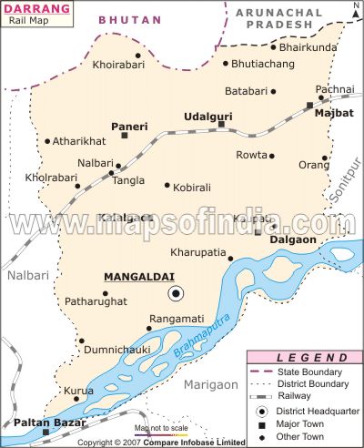 Railway Map of Darrang