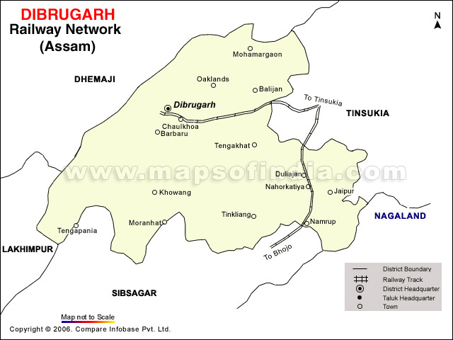 Dibrugarh Railway Map