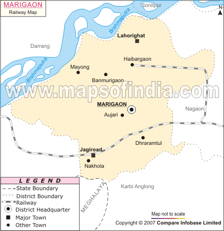 Railway Map of Marigaon