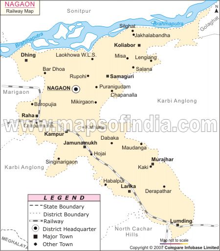 Railway Map of Nagaon
