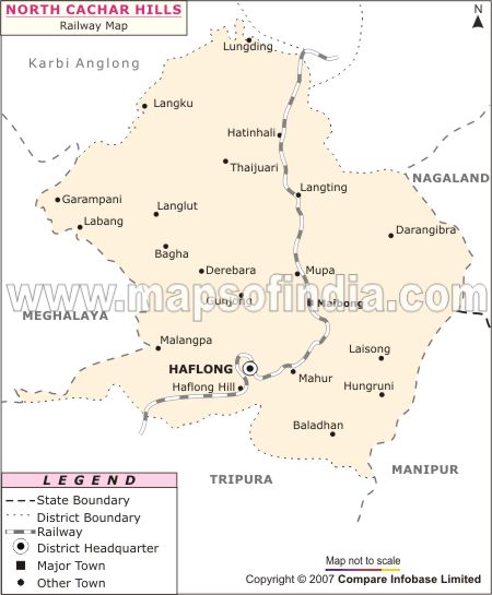 Railway Map of North Cachar