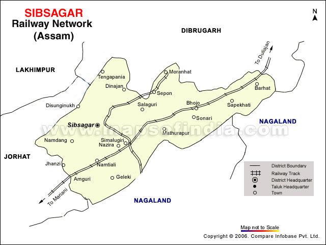 Railway Map of Sibsagar