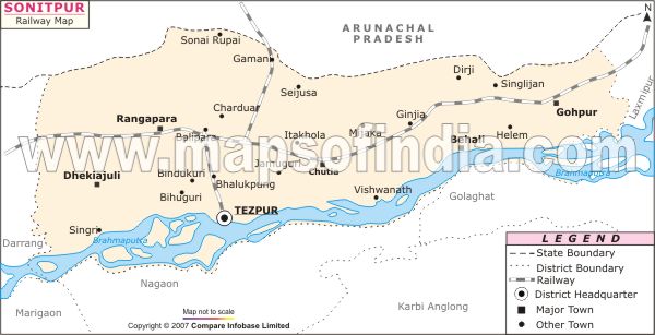 Railway Map of Sonitpur