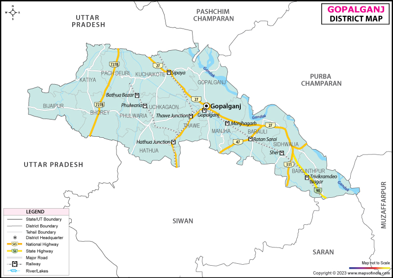 gopalganj map