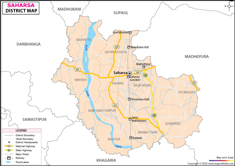 District Map of Saharsa