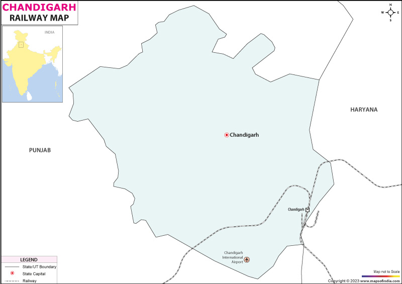 Railway Map of Chandigarh