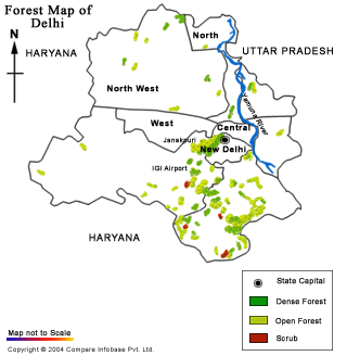 Delhi Forest Map