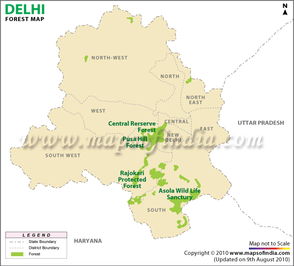 Delhi Forest Map