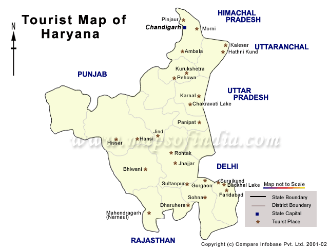 Travel Map of Haryana