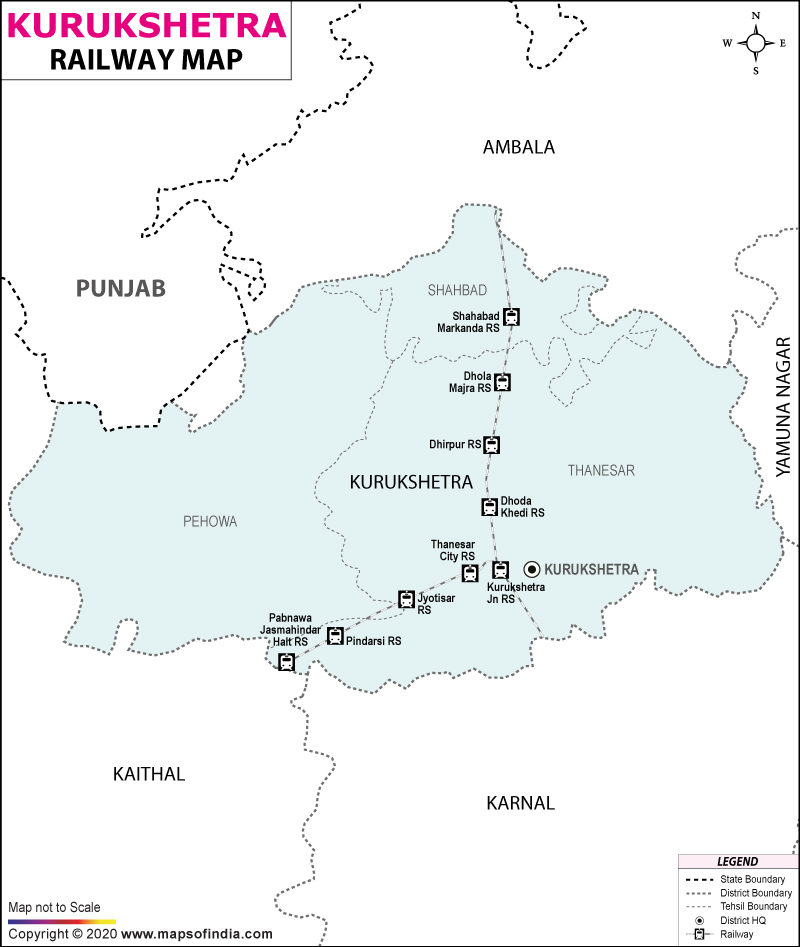 Kurukshetra Railway Map