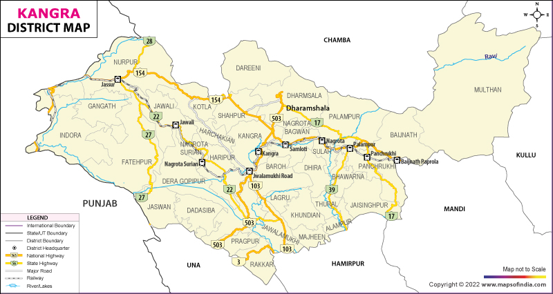 District Map of Kangra