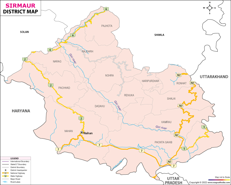 paonta sahib map