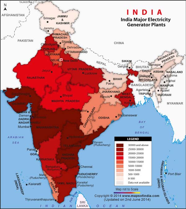 Major Electricity Generator Plants in India