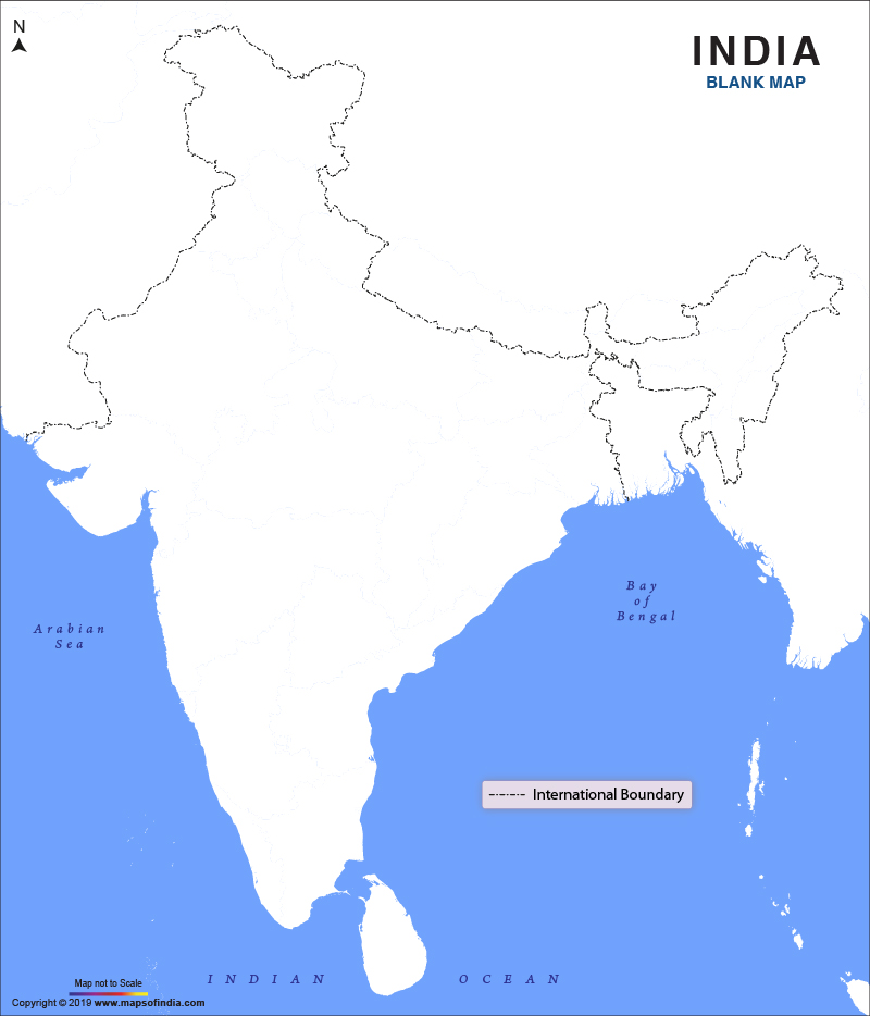 Indian Map Blank