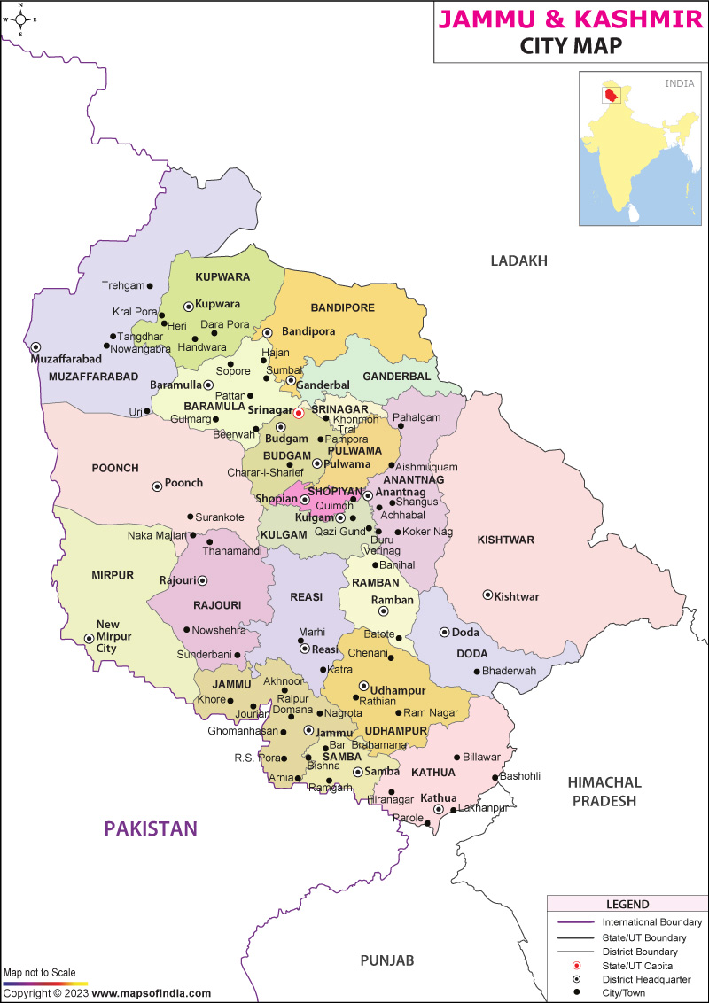 City Map of Jammu-And-Kashmir