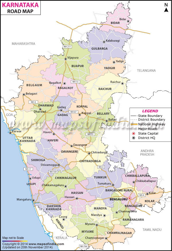 Karnataka Road Map