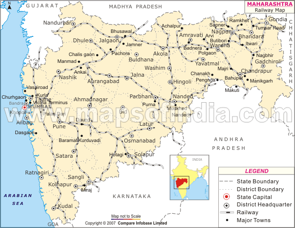 Maharashtra Railway Map