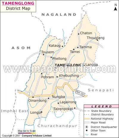 District Map of Tamenglong