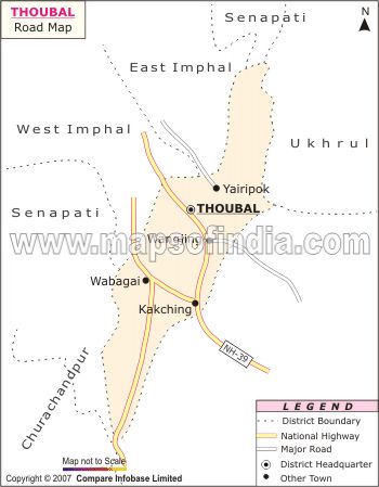 Thoubal Road Network Map