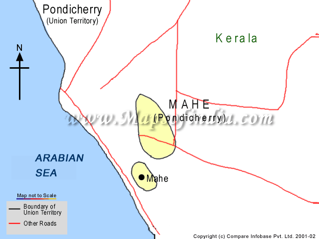 Administrative Map of Mahe Pocket - Pondicherry