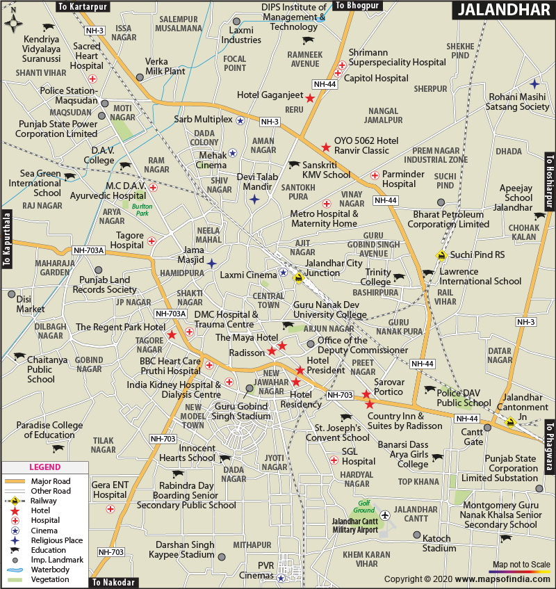 Jalandhar City Map