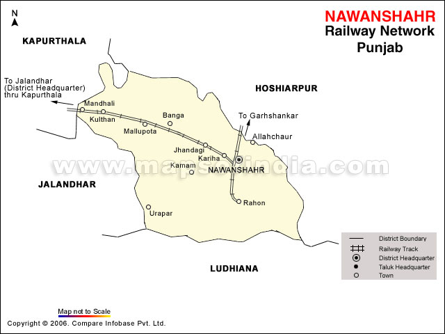 Railway Network Map of Nawanshahr