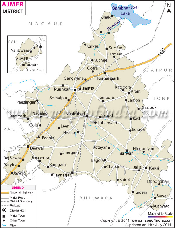 Map Of Ajmer