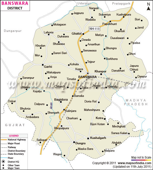 District Map of Banswara
