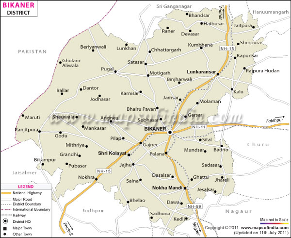 District Map of Bikaner