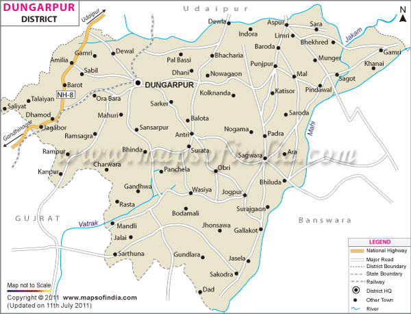 District Map of Dungarpur
