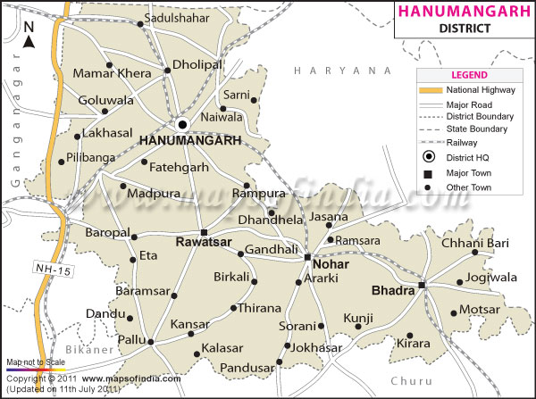 District Map of Hanumangarh