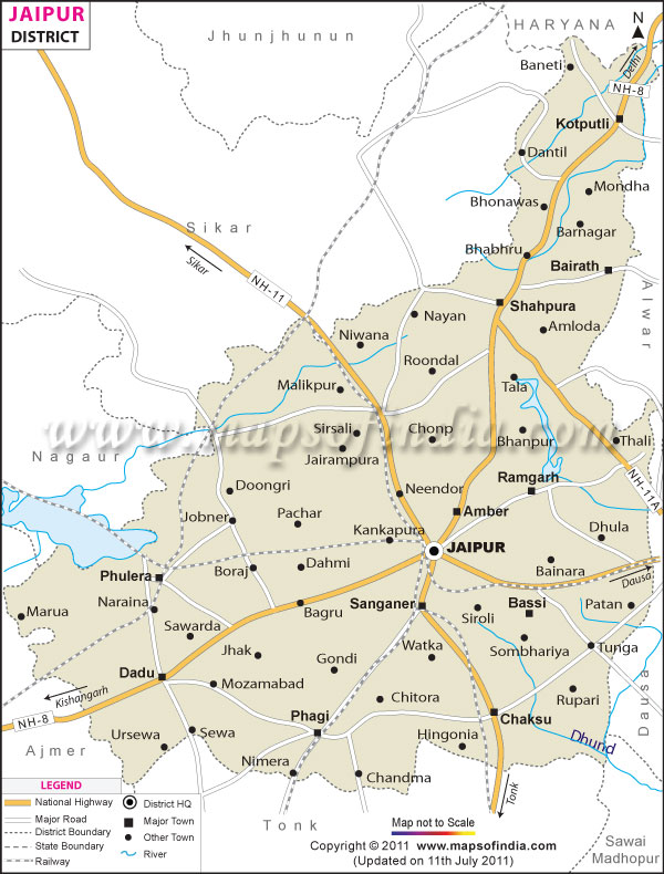District Map of Jaipur