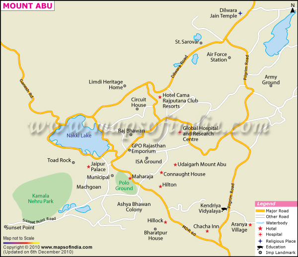 Mount Abu City Map