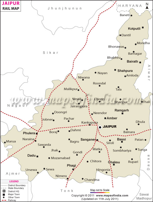 Railway Map of Jaipur