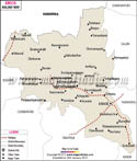 Erode Railway Map