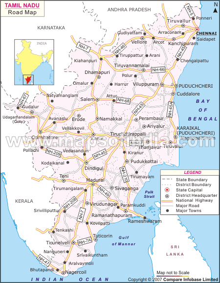Tamilnadu Road Map